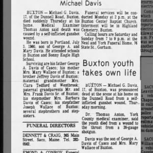 Obituary Michael G Davis