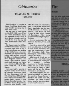 Obituary for Thaylen W Harris